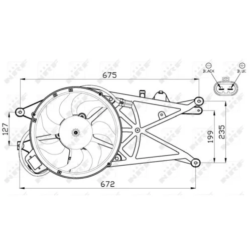 Ventilátor chladenia motora NRF 47489 - obr. 2