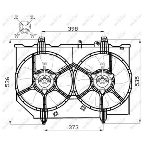 Ventilátor chladenia motora NRF 47497 - obr. 2