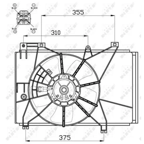 Ventilátor chladenia motora NRF 47551 - obr. 2