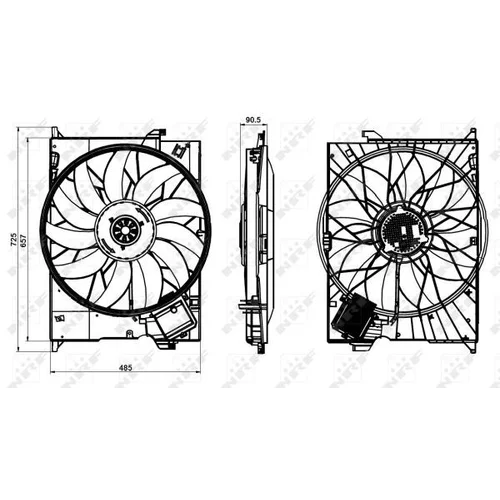 Ventilátor chladenia motora NRF 47852 - obr. 1