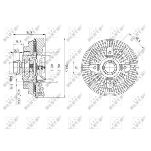 Spojka ventilátora chladenia NRF 49610 - obr. 4