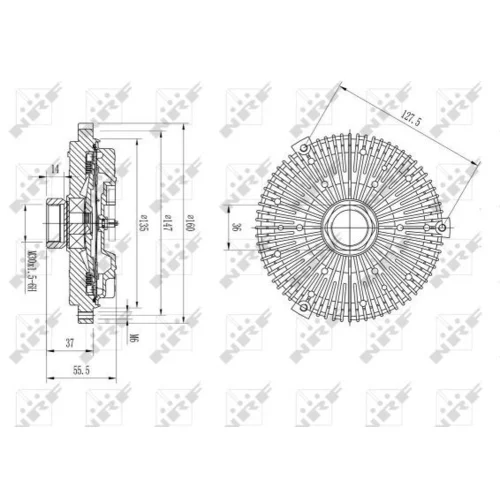 Spojka ventilátora chladenia NRF 49622 - obr. 4