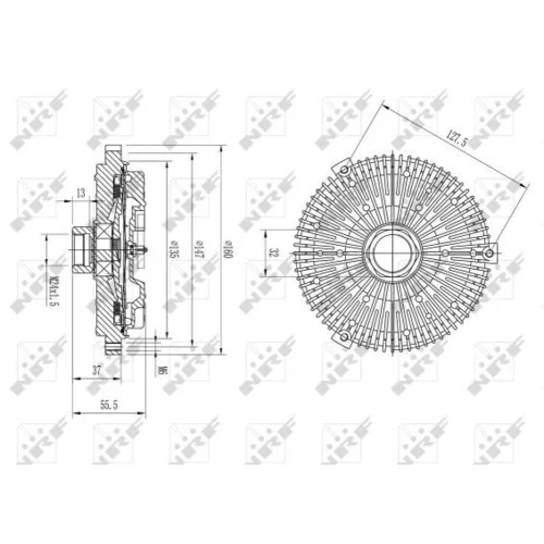 Spojka ventilátora chladenia NRF 49631 - obr. 1