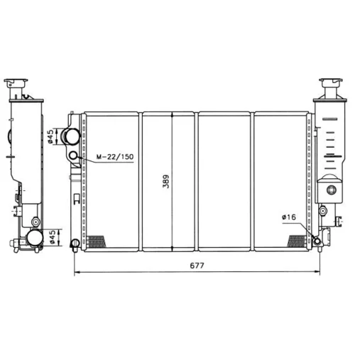 Chladič motora NRF 50400 - obr. 3