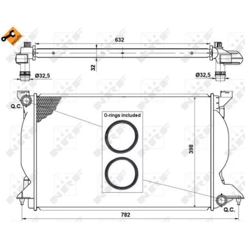 Chladič motora NRF 50540 - obr. 3