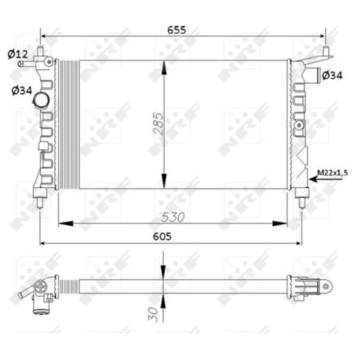 Chladič motora NRF 50551 - obr. 3