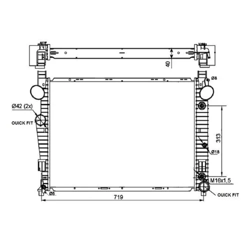 Chladič motora NRF 53103 - obr. 1