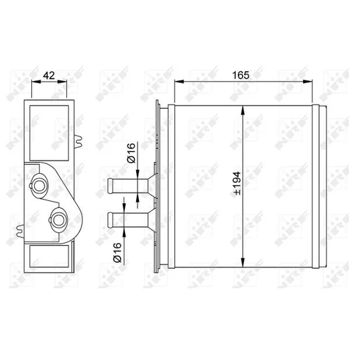 Výmenník tepla vnútorného kúrenia NRF 53204 - obr. 4