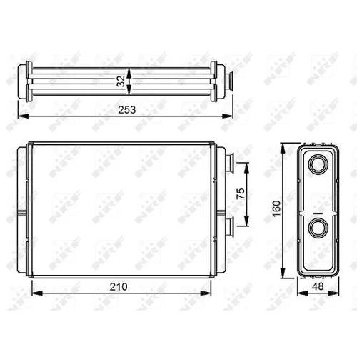 Výmenník tepla vnútorného kúrenia NRF 53233 - obr. 4