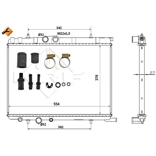 Chladič motora NRF 53424 - obr. 4