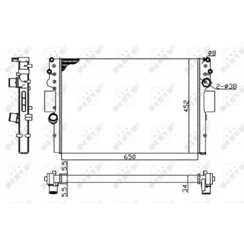 Chladič motora NRF 53614A - obr. 3