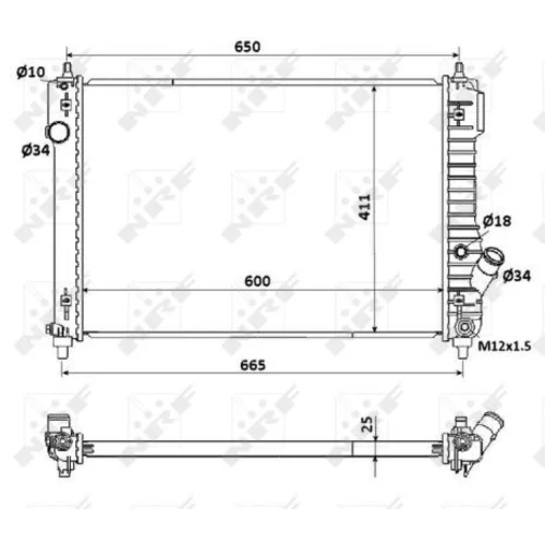 Chladič motora NRF 53903 - obr. 4