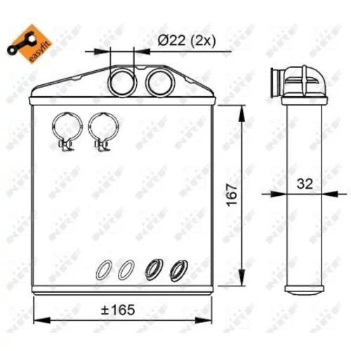 Výmenník tepla vnútorného kúrenia NRF 54208 - obr. 4