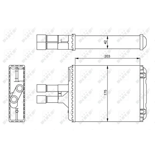 Výmenník tepla vnútorného kúrenia NRF 54242 - obr. 2