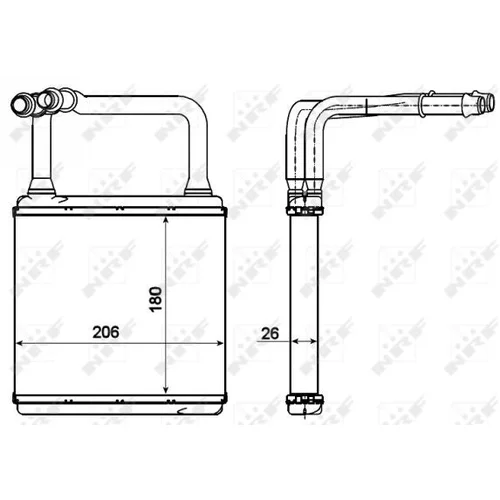 Výmenník tepla vnútorného kúrenia NRF 54273 - obr. 4