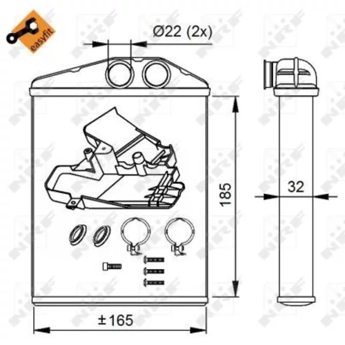 Výmenník tepla vnútorného kúrenia NRF 54275 - obr. 4