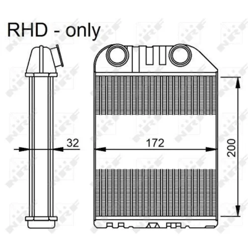 Výmenník tepla vnútorného kúrenia NRF 54286