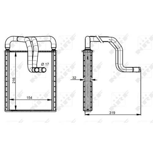 Výmenník tepla vnútorného kúrenia NRF 54335 - obr. 4