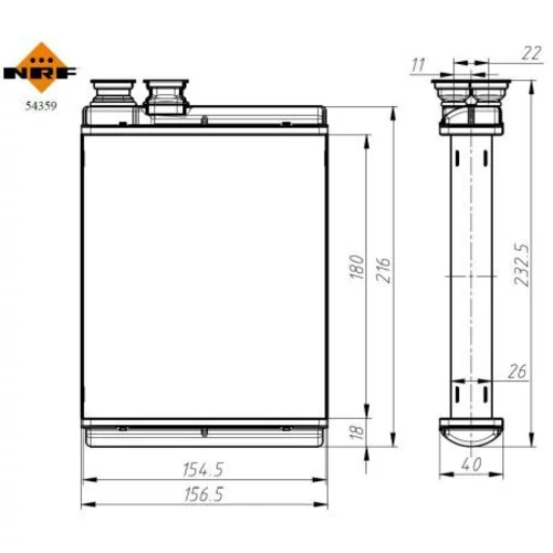 Výmenník tepla vnútorného kúrenia NRF 54359 - obr. 4