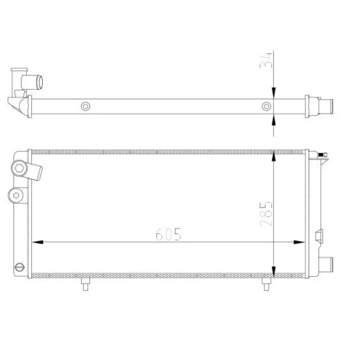 Chladič motora NRF 54628A - obr. 4