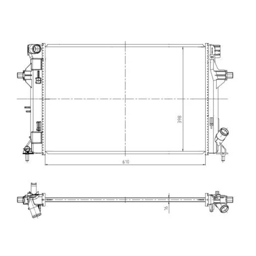 Chladič motora NRF 550035