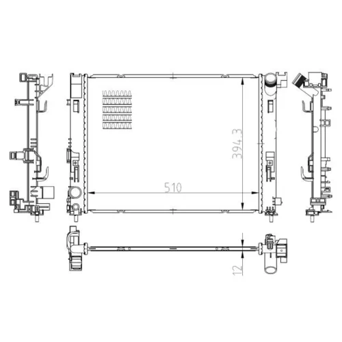 Chladič motora 550038 /NRF/