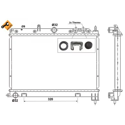 Chladič motora NRF 55426 - obr. 1