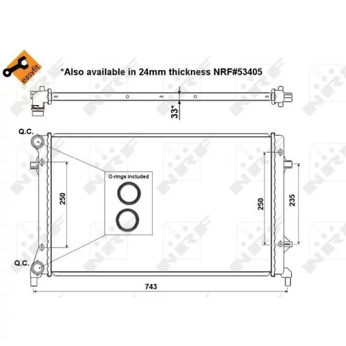 Chladič motora NRF 56153 - obr. 3