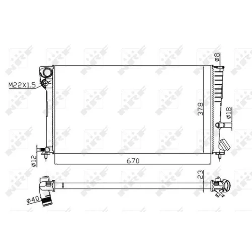 Chladič motora 58101A /NRF/