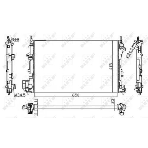 Chladič motora NRF 58203A