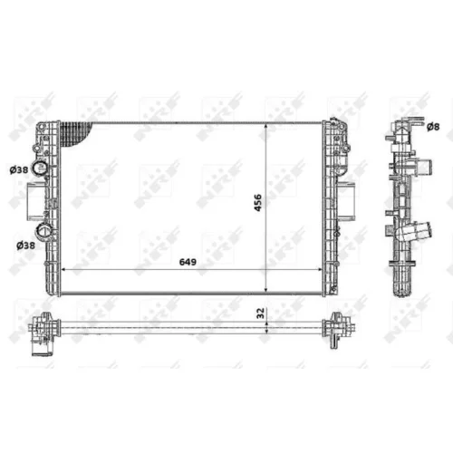 Chladič motora NRF 58361 - obr. 3