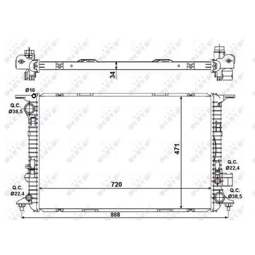 Chladič motora NRF 58439 - obr. 3