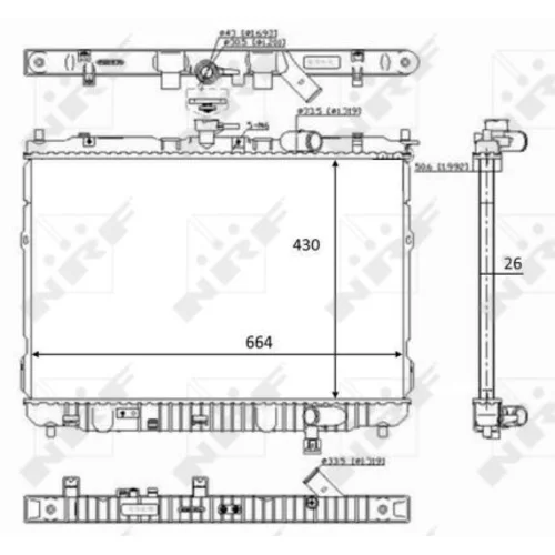 Chladič motora NRF 59046 - obr. 4