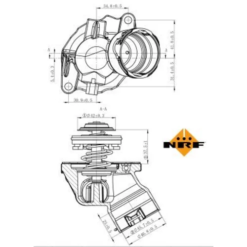 Termostat chladenia NRF 725032 - obr. 4