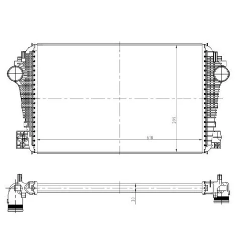 Chladič plniaceho vzduchu NRF 309038 - obr. 4