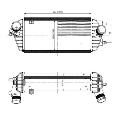 Chladič plniaceho vzduchu NRF 309053 - obr. 4