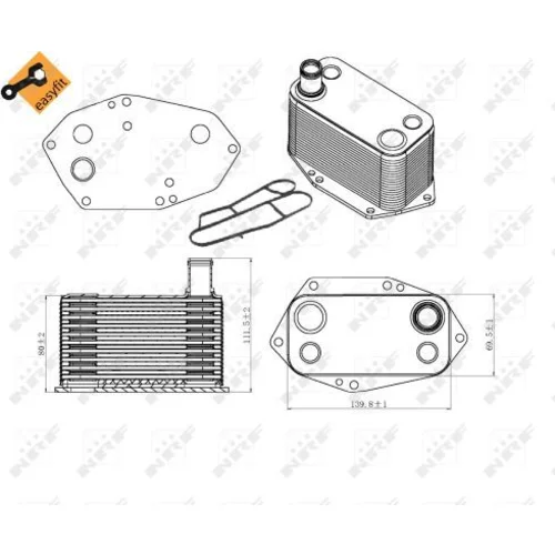 Chladič motorového oleja NRF 31307 - obr. 4