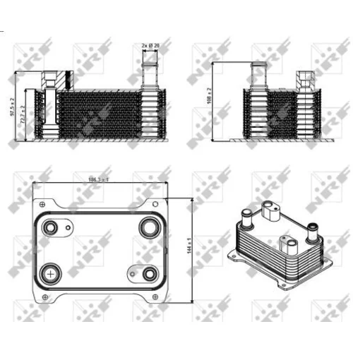 Chladič oleja automatickej prevodovky NRF 31362 - obr. 7