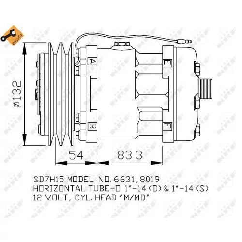 Kompresor klimatizácie NRF 32138 - obr. 4