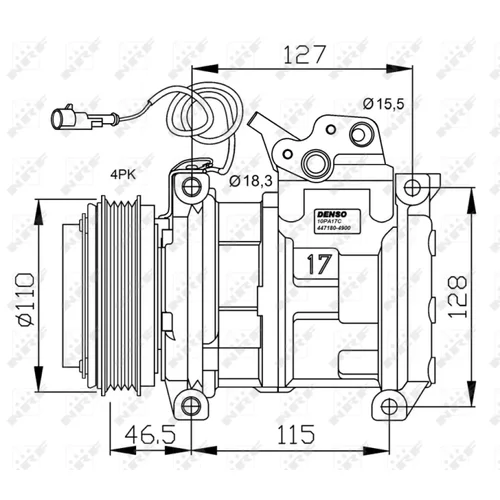 Kompresor klimatizácie NRF 32552G - obr. 2