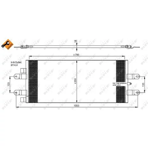 Kondenzátor klimatizácie NRF 350043 - obr. 1