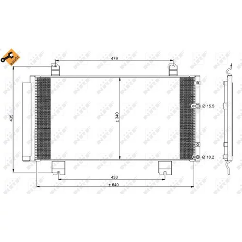 Kondenzátor klimatizácie NRF 350100 - obr. 3