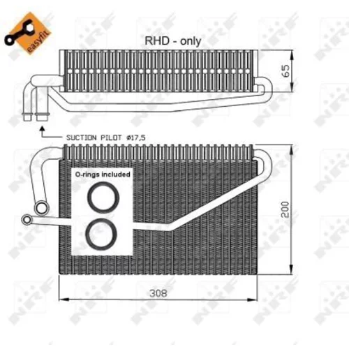 Výparník klimatizácie NRF 36118 - obr. 4