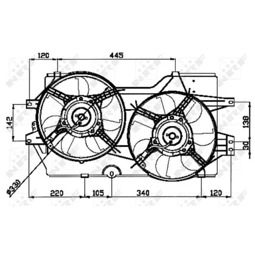 Ventilátor chladenia motora NRF 47031