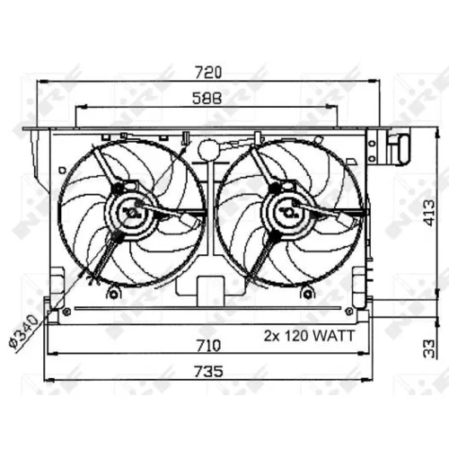 Ventilátor chladenia motora NRF 47051 - obr. 3