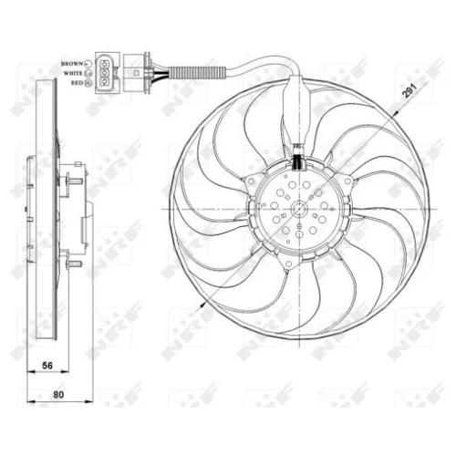 Ventilátor chladenia motora NRF 47392 - obr. 1