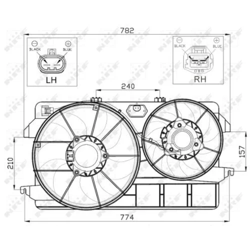 Ventilátor chladenia motora NRF 47450 - obr. 2