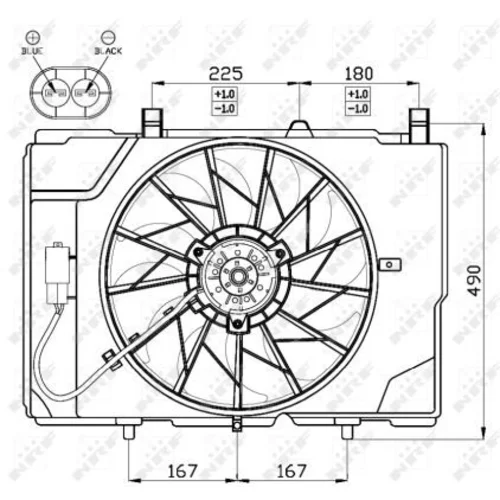 Ventilátor chladenia motora NRF 47466 - obr. 2