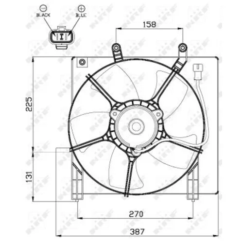 Ventilátor chladenia motora NRF 47487 - obr. 2