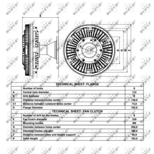 Spojka ventilátora chladenia NRF 49028 - obr. 4